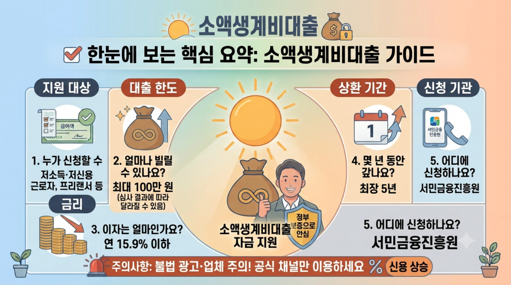 소액생계비대출 요약