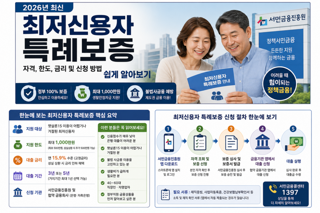 최저신용자 특례보증 안내