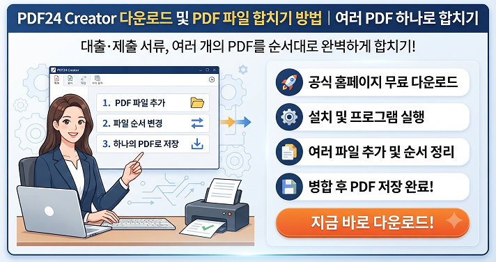 PDF24 Creator PDF 파일 합치기