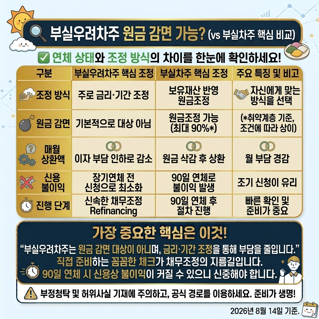 부실우려차주는 원금 감면가능한가