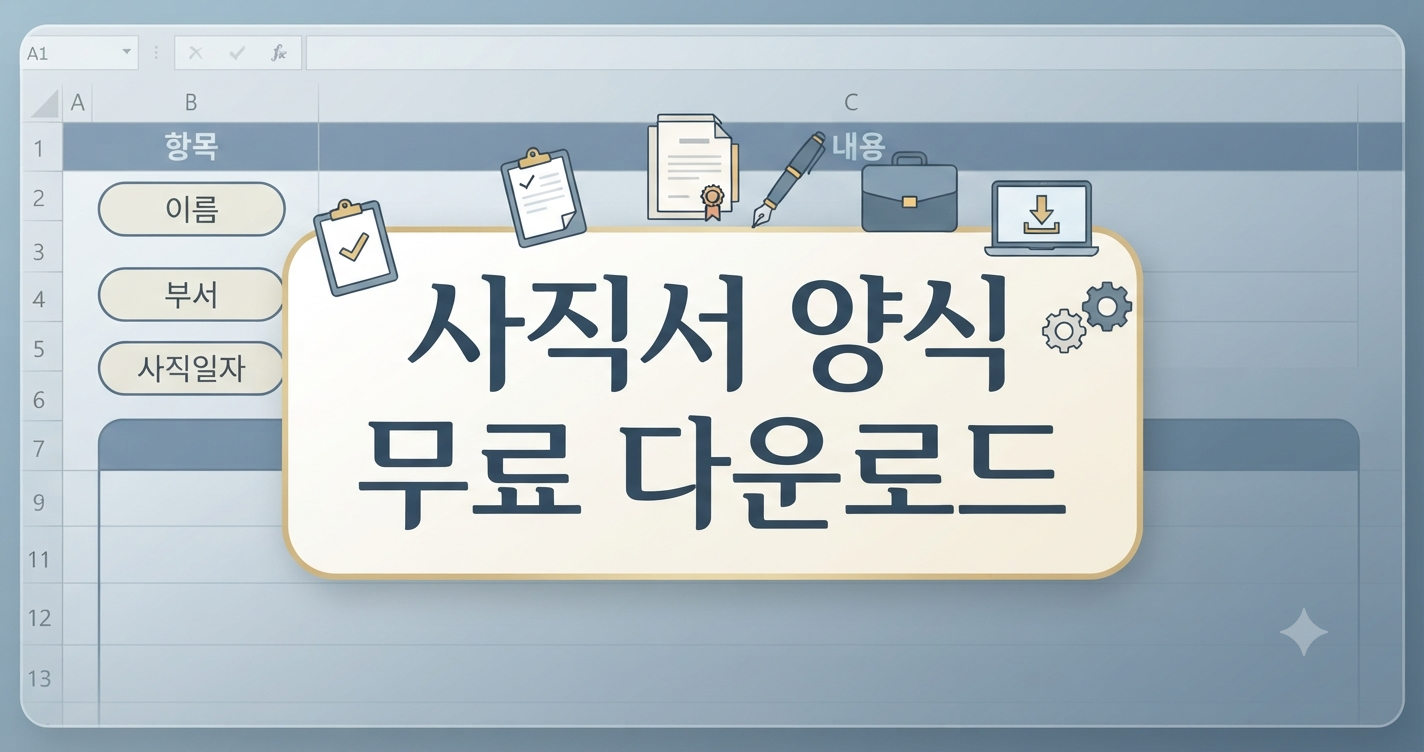 사직서 양식 무료 다운로드