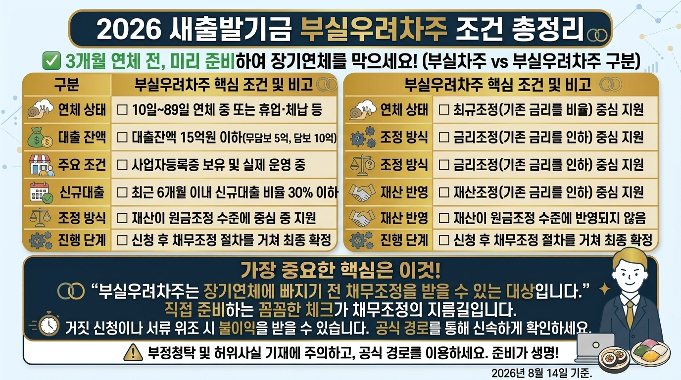 새출발기금 부실우려차주 총정리