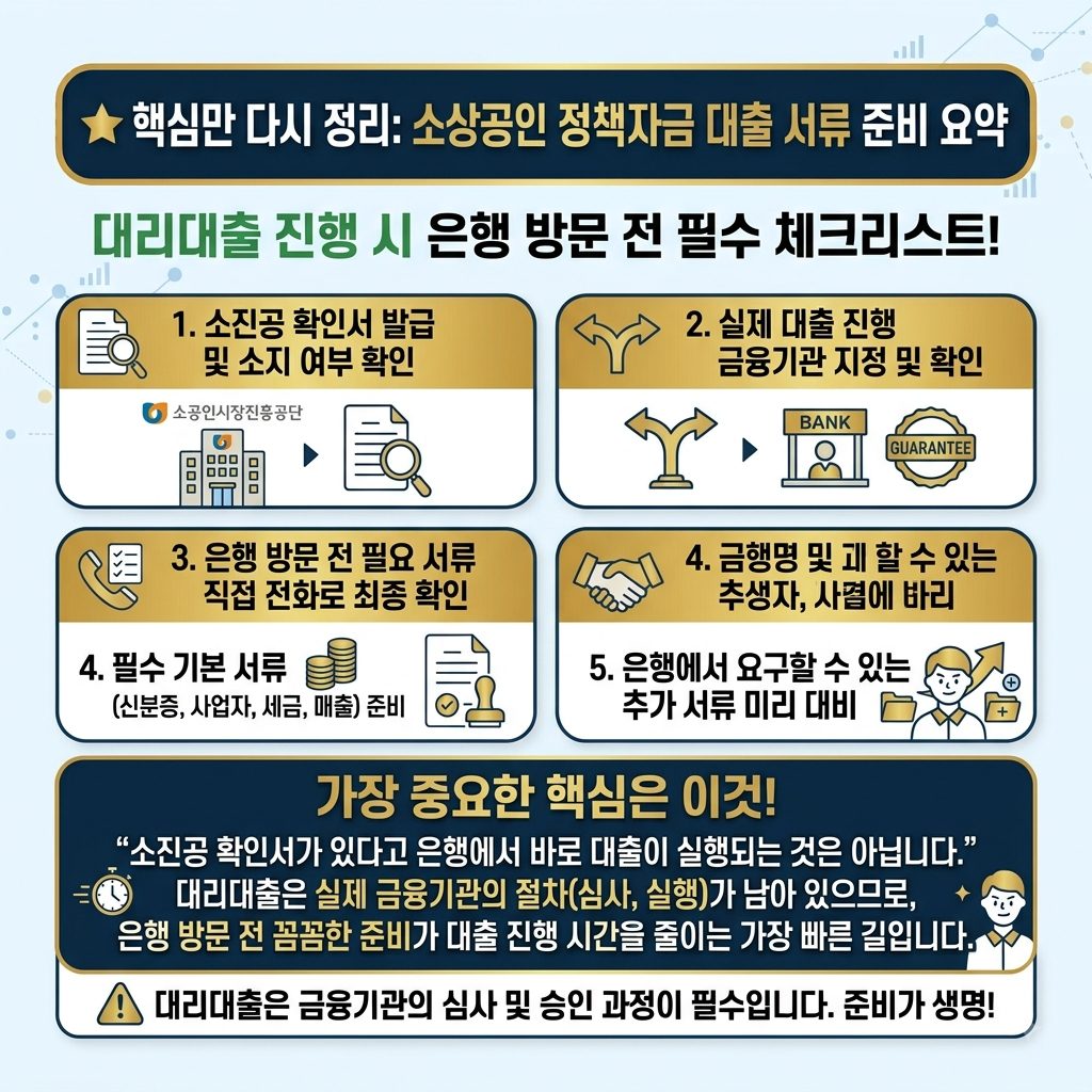 소상공인 정책자금 대출 서류 핵심 정리