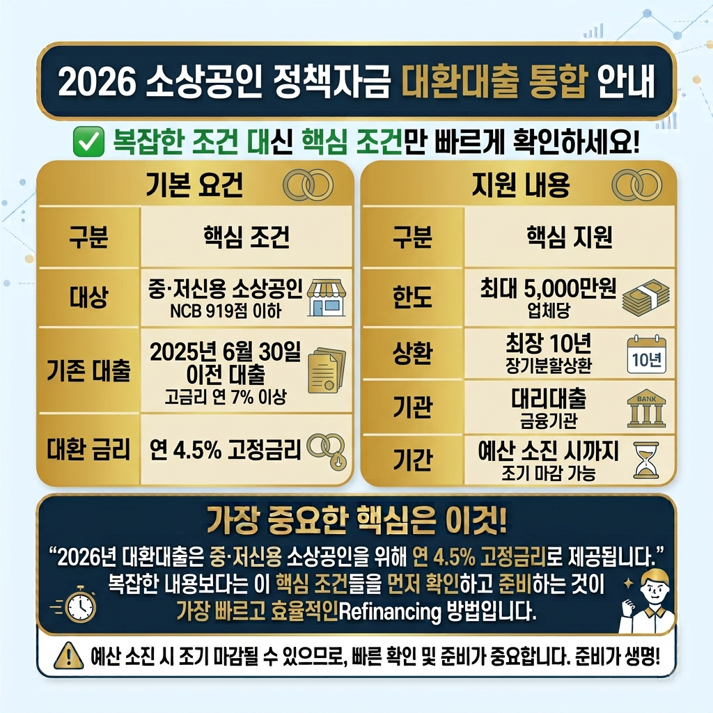 소상공인 정책자금 대환대출