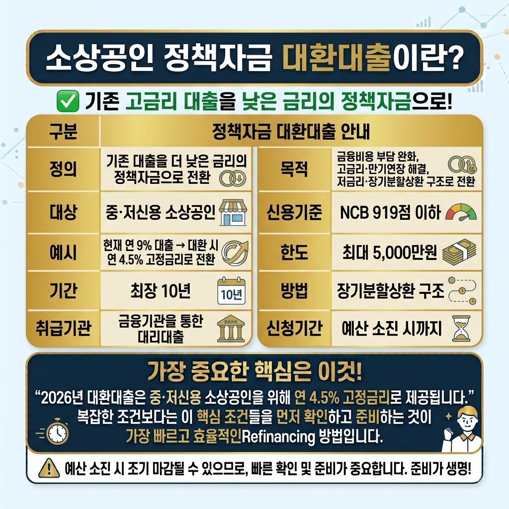 소상공인 정책자금 대환대출이란