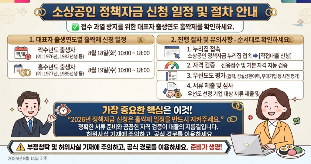 소상공인 정책자금 신청일자 및 절차