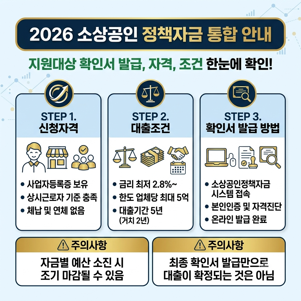 소상공인 정책자금 지원대상 확인서