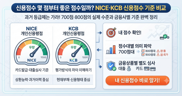 신용점수 몇 점부터 좋은 점수일까?