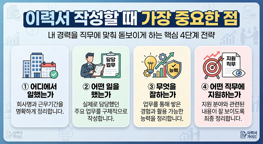 이력서 작성할 때 가장 중요한 점