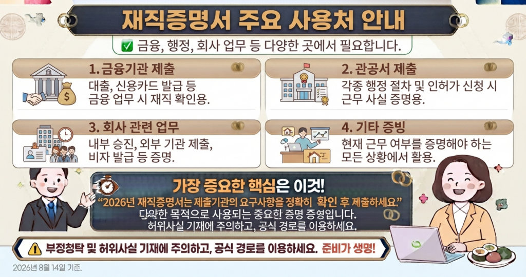 재직증명서 사용처