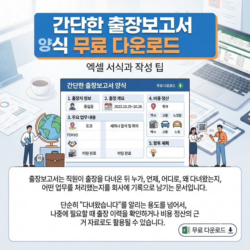 간단한 출장보고서 양식 무료 다운로드