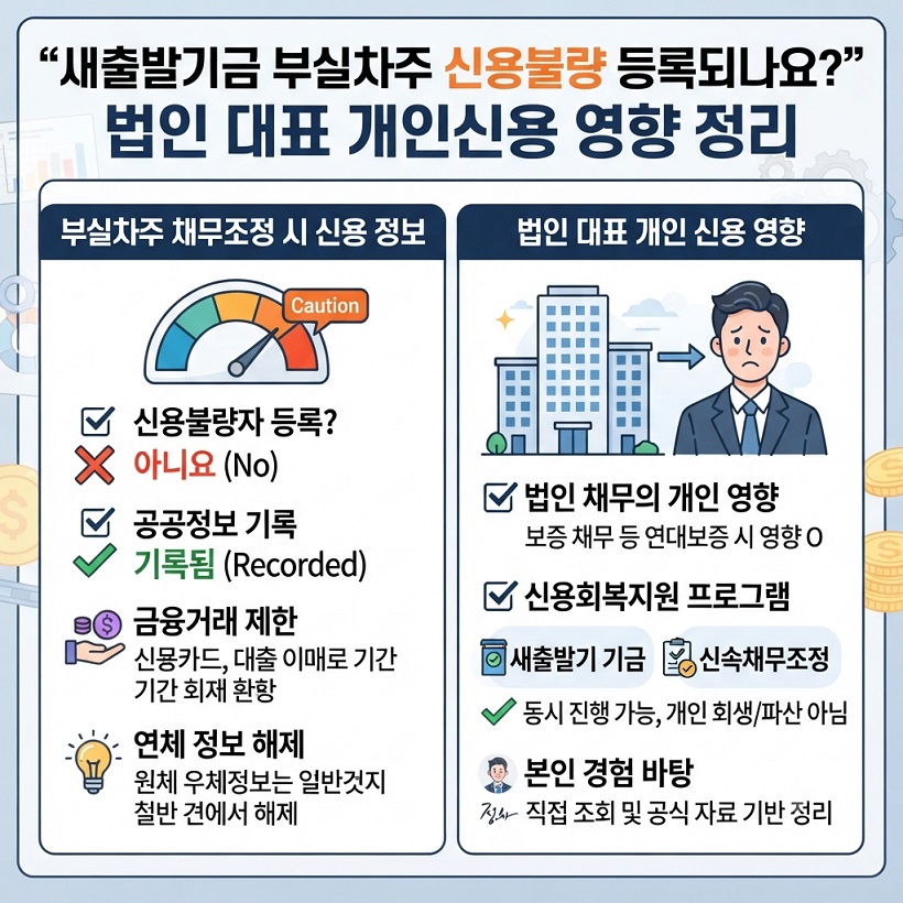 새출발기금 개인채무보증정보 등록현황 신용정보 조회