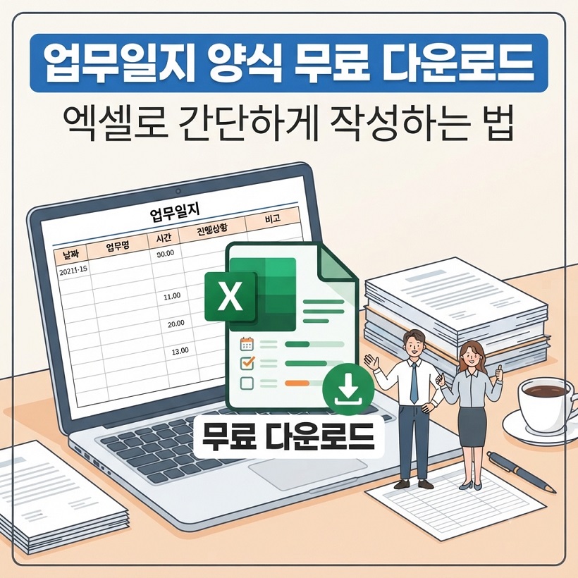 업무일지 양식 무료 다운로드