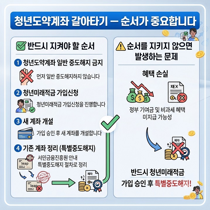 청년도약계좌 갈아타기 순서