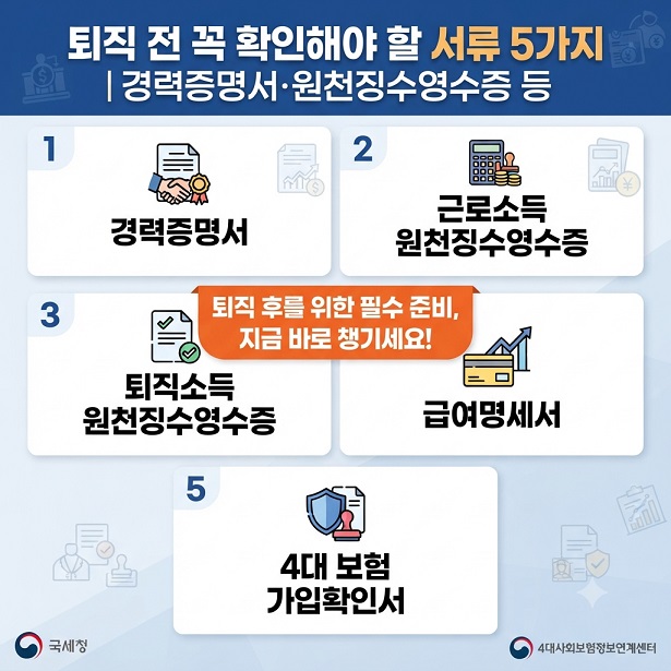 퇴직 전 확인해야 할 서류